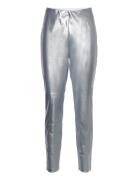 Vidisco Hw Slim Pants/Ka Bottoms Trousers Slim Fit Trousers Silver Vila