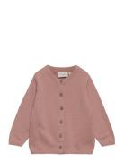 Knitted Cardigan Tops Knitwear Cardigans Pink Fixoni