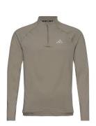 Gym+ 1/4Zip Sport Sweatshirts & Hoodies Fleeces & Midlayers Brown Adidas Performance