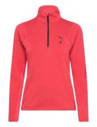 W Seasons Ls 1/4 Polypropylene Rain Cell Sport T-shirts & Tops Long-sleeved Red PUMA