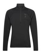 M Seasons Ls 1/4 Zip Polypropylene Rain Cell Sport Sweatshirts & Hoodies Fleeces & Midlayers Black PUMA