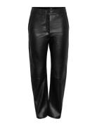 Yasline Hmw Leather Pant Noos Bottoms Trousers Leather Leggings-Bukser Black YAS