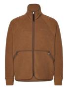 Monotype Embro Brushed Zip Thru Tops Sweatshirts & Hoodies Fleeces & Midlayers Brown Tommy Hilfiger