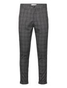 Classic Checked Stretch Pants Bottoms Trousers Formal Grey Lindbergh