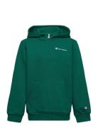 Half Zip Hooded Sweatshirt Sport Sweatshirts & Hoodies Hoodies Green Champion