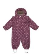 Snowsuit Aop Outerwear Coveralls Snow-ski Coveralls & Sets Purple En Fant