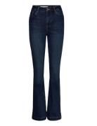Pzbecca Uhw Bootcut Leg Full Length Bottoms Jeans Flares Blue Pulz Jeans