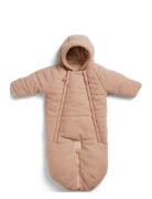 Baby Overall - Pink Bouclé 0-6M Outerwear Coveralls Snow-ski Coveralls & Sets Coral Elodie Details