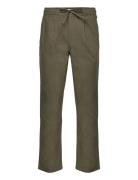 Fig Loose Linen Look Pants - Gots/V Bottoms Trousers Casual Green Knowledge Cotton Apparel