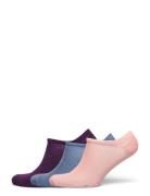 Solid Glitter Sneakie Sock 3 Pack Lingerie Socks Footies-ankle Socks Pink Becksöndergaard