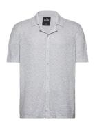 Hco. Guys Sweaters Tops Knitwear Short Sleeve Knitted Polos Grey Hollister