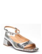 Shoe Shoes Heels Pumps Sling Backs Silver Sofie Schnoor