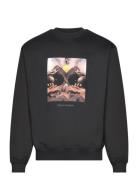 Landscape Over D Sweater Designers Sweatshirts & Hoodies Sweatshirts Black Daily Paper