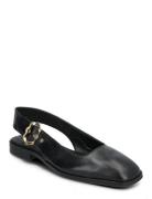 Ballerina Shoes Heels Pumps Sling Backs Black ANGULUS