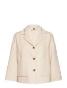 Light Df Wool Blend Cardi Jacket Outerwear Jackets Light-summer Jacket Cream Tommy Hilfiger