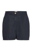 Crv Slim Cotton Linen Short Bottoms Shorts Casual Shorts Navy Tommy Hilfiger