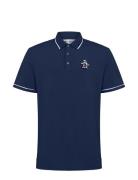 Heritage Piped Polo With Over D Logo Sport Polos Short-sleeved Navy Original Penguin Golf