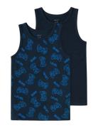 Nkmtank Top 2P Dark Sapphire Gamer Noos Tops T-shirts Sleeveless Multi/patterned Name It