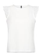 Vmemily Sl Gathering Top Jrs Noos Tops Blouses Sleeveless White Vero Moda