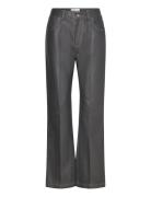 Nana Leather Pants Bottoms Trousers Leather Leggings-Bukser Grey Hosbjerg