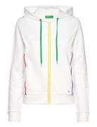 Jacket W/Hood L/S Tops Sweatshirts & Hoodies Hoodies White United Colors Of Benetton