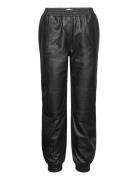 Mona Leather Pants Bottoms Trousers Leather Leggings-Bukser Black Lollys Laundry