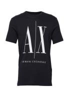 T-Shirt Tops T-Kortærmet Skjorte Black Armani Exchange