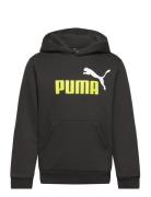 Ess+ 2 Col Big Logo Hoodie Fl B Sport Sweatshirts & Hoodies Hoodies Black PUMA