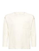 Nkmvebbe Ls Boxy Top Tops T-shirts Long-sleeved T-Skjorte White Name It