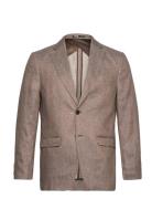 Slhregular-Will Linen Blz Noos Suits & Blazers Blazers Single Breasted Blazers Brown Selected Homme