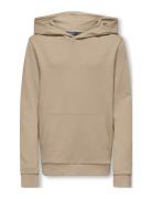 Koblassi L/S Pocket Hood Swt Noos Tops Sweatshirts & Hoodies Hoodies Beige Kids Only