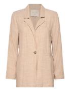 Fqluigi-Blazer Blazers Single Breasted Blazers Beige FREE/QUENT