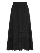 Nugaia Skirt Lang Nederdel Black Nümph