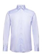 1927:Twill Weave Shirt Wf L/S Tops Shirts Business Blue Lindbergh Black