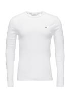 Tjm Original Rib Longsleeve Tee Tops T-Langærmet Skjorte White Tommy Jeans