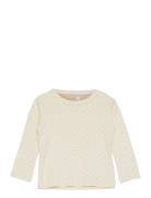 Rare L/S T-Shirt - Oekotex Tops T-shirts Long-sleeved T-Skjorte Beige En Fant