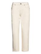 Adrina Melanie Ankle Pants Bottoms Jeans Straight-regular Cream MSCH Copenhagen