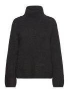 Slfgabella Ls Knit High-Neck Noos Tops Knitwear Turtleneck Black Selected Femme