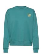 Jess Sweatshirt Tops Sweatshirts & Hoodies Sweatshirts Blue Double A By Wood Wood