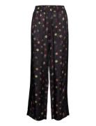 Gia - Mid Rise Wide Leg Printed Elasticated Trousers Bottoms Trousers Straight Leg Multi/patterned Scotch & Soda