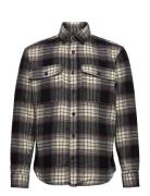 Slhloosepablo Ls Check Overshirt W Tops Shirts Casual Navy Selected Homme