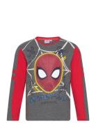 T-Shirt Tops T-shirts Long-sleeved T-Skjorte Multi/patterned Spider-man