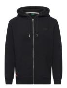 Essential Logo Zip Hoodie Tops Sweatshirts & Hoodies Hoodies Black Superdry