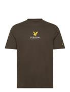 Eagle Logo T-Shirt Tops T-Kortærmet Skjorte Khaki Green Lyle & Scott