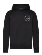 Hilfiger Roundel Hoody Tops Sweatshirts & Hoodies Hoodies Black Tommy Hilfiger