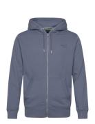 Essential Logo Zip Hoodie Ub Tops Sweatshirts & Hoodies Sweatshirts Blue Superdry