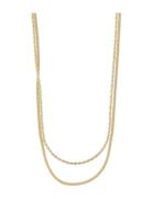 Serena Double Neck 45 Accessories Jewellery Necklaces Chain Necklaces Gold SNÖ Of Sweden