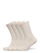Sock 4 Pack Sporty Rib Lingerie Socks Regular Socks Beige Lindex