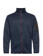 Full Zip Fleece Cardigan Tops Sweatshirts & Hoodies Fleeces & Midlayers Navy Lindbergh