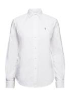 40/1 Ctn Oxford-Lsl-Bfs Tops Shirts Long-sleeved White Polo Ralph Lauren